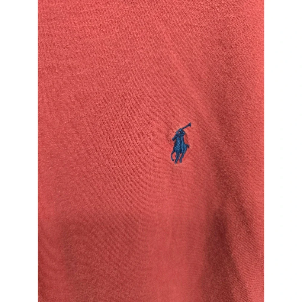 Polo‎ Ralph Lauren Mens Red Crewneck Short Sleeve Cotton T-Shirt Size Large Pony